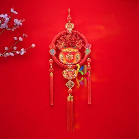 Dải Dây Liễn Treo Túi Thần Tài May Mắn 2026 - Trang Trí Tết Năm Mới Hút Lộc Cả Năm, Decor Cửa Hàng & Không Gian Tươi Sáng