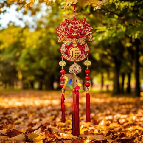 Dải Dây Liễn Treo Túi Thần Tài May Mắn 2026 - Trang Trí Tết Năm Mới Hút Lộc Cả Năm, Decor Cửa Hàng & Không Gian Tươi Sáng