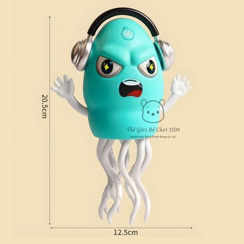 Đồ Chơi Bạch Tuộc Nhảy Múa Phun Khói - Thông Minh Tự Tránh Vật Cản, Có Đèn Nhạc, Sạc Pin USB Cho Bé Vui Chơi Thoải Mái