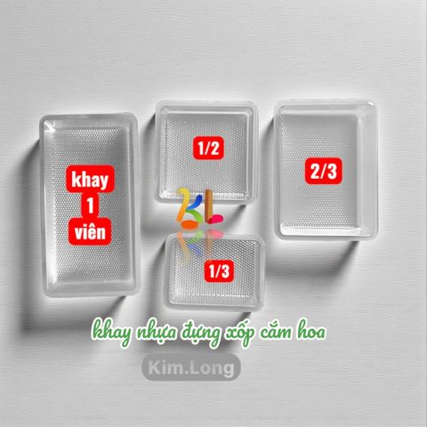 Khay Nhựa Đựng Xốp Cắm Hoa - Bộ Khay Đa Kích Thước Chuyên Dụng Cho Hoa Tươi & Hoa Khô, Tiện Lợi Cho Người Yêu Thích Cắm Hoa