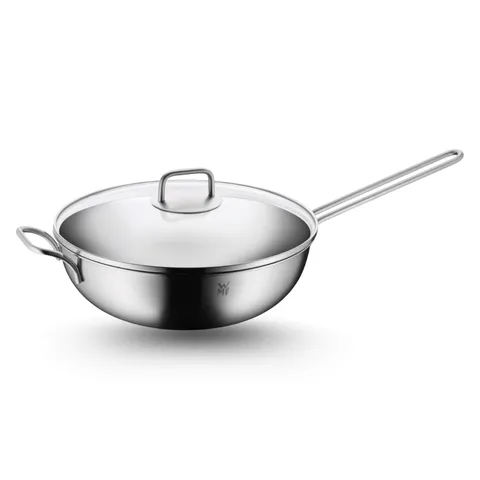 Chảo Sâu Lòng WMF 30cm Có Nắp Kính - Chảo Bếp Từ Chất Liệu Thép Không Gỉ Chống Dính An Toàn, Tiết Kiệm Nhiệt năng