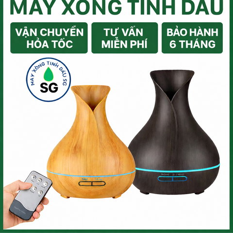 Máy Xông Tinh Dầu 550ml Aroma Zone Kèm Remote - Thiết Bị Khuếch Tán Hương Thơm Giúp Tạo Không Gian Thư Giãn Cho Gia Đình