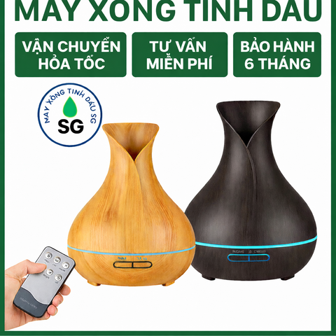Máy Xông Tinh Dầu 550ml Aroma Zone Kèm Remote - Thiết Bị Khuếch Tán Hương Thơm Giúp Tạo Không Gian Thư Giãn Cho Gia Đình