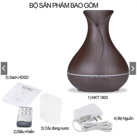 Máy Xông Tinh Dầu 550ml Aroma Zone Kèm Remote - Thiết Bị Khuếch Tán Hương Thơm Giúp Tạo Không Gian Thư Giãn Cho Gia Đình