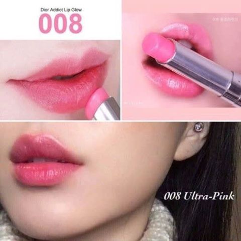 Son Dưỡng Dior Addict Lip Glow Màu 008 Ultra Pink 3.2g - Son Môi Chính Hãng Tăng Cường Độ Ẩm và Quyến Rũ