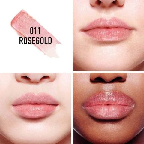 Son dưỡng Dior Addict Lip Glow 011 Rose Gold 3.2g - Màu Hồng Cam Căng Mọng, Chất Dưỡng Ẩm Tự Nhiên, Chính Hãng
