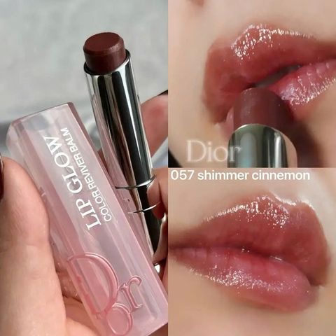 Son Dưỡng Dior Addict Lip Glow 057 Shimmer Cinnamon 3.2g - Màu Đỏ Nâu Dưỡng Ẩm Tự Nhiên Cho Đôi Môi Quyến Rũ