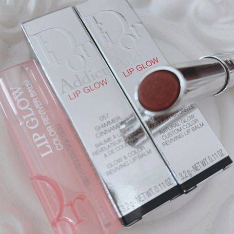 Son Dưỡng Dior Addict Lip Glow 057 Shimmer Cinnamon 3.2g - Màu Đỏ Nâu Dưỡng Ẩm Tự Nhiên Cho Đôi Môi Quyến Rũ