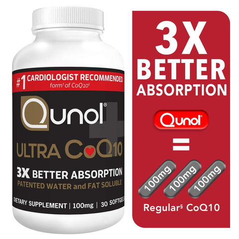 Viên uống Qunol Ultra CoQ10 - Bổ sung Coenzyme Q10 nâng cao sức khỏe tim mạch và năng lượng tự nhiên, dễ hấp thu 100mg mỗi viên