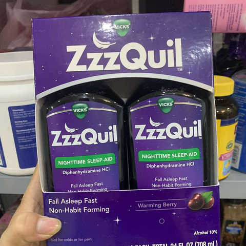 Siro hỗ trợ giấc ngủ Vicks Nyquil ZzzQuil - Giải pháp an toàn cho giấc ngủ sâu và thoải mái, cải thiện chất lượng giấc ngủ ban đêm