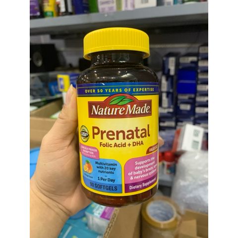 Vitamin tổng hợp bầu Nature Made Prenatal Folic Acid - Bổ sung vitamin và khoáng chất thiết yếu cho mẹ bầu và thai nhi khỏe mạnh