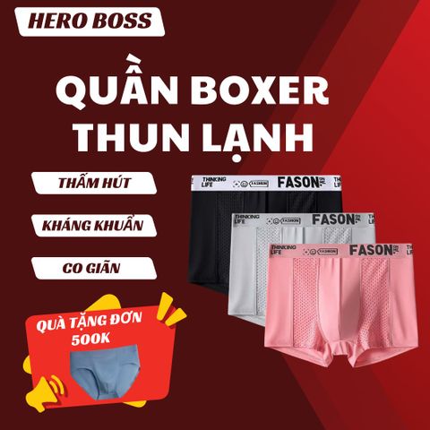 Quần Lót Nam Boxer Thun Lạnh BOLDMAN - Đồ Lót Thoáng Mát, Thể Thao, Kiểu Dáng Boxer Ôm Vừa Vặn, Chất Liệu Cao Cấp