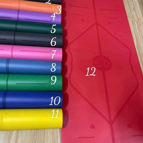Thảm Yoga Cao Su Chống Trơn Trượt PU Cao Cấp - Kích Thước 185cm x 68cm, Hoa Văn Đẹp Mắt, Thảm Tập Chuyên Nghiệp Cho Người Yêu Thể Thao