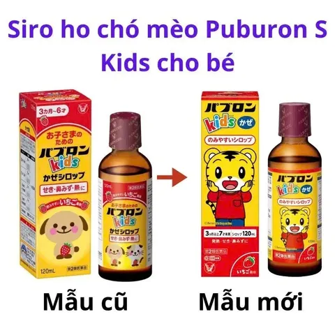 Siro Ho Cho Bé Nhật Bản Paburon S 120ml - Hỗ Trợ Giảm Ho, Hạ Sốt, Cảm Cúm, An Toàn Cho Trẻ Em