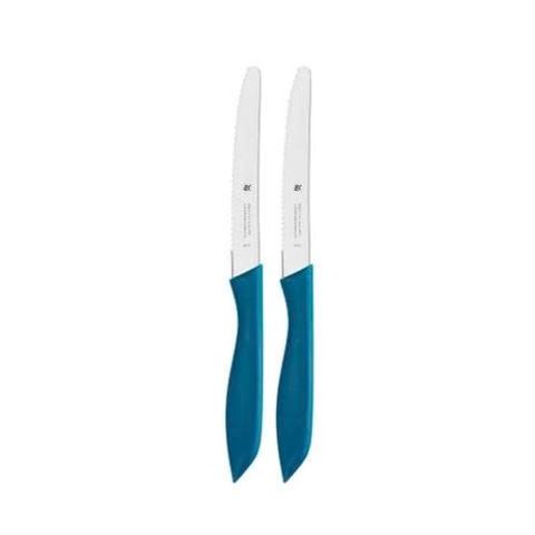 Bộ 2 dao gọt WMF Vespermesser - Dao inox sắc bén, tay cầm nhựa đỏ chống trơn, tiện lợi cho gọt trái cây và cắt rau củ