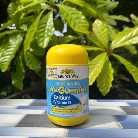 Kẹo Canxi & Vitamin D Nature's Way Vita Gummies cho Trẻ Em - Bổ Sung 60 Viên Hỗ Trợ Phát Triển Xương Khỏe Mạnh