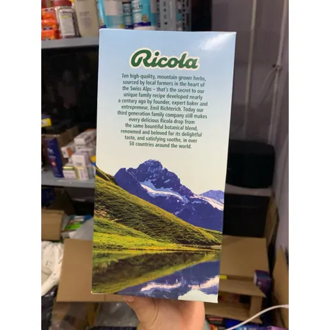 Kẹo Ricola Lemon Mint Không Đường - Kẹo Ngậm Giảm Ho Chiết Xuất Thảo Mộc Thiên Nhiên, Dành Cho Người Ăn Kiêng, Tiểu Đường
