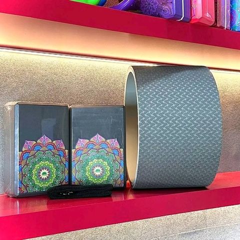 Combo Vòng Tập Yoga lớn 20cm - 2 Gạch Mandala LOUIS YOGA & 1 Dây Cotton 1m8 - Dụng Cụ Hỗ Trợ Tập Yoga Chuyên Nghiệp