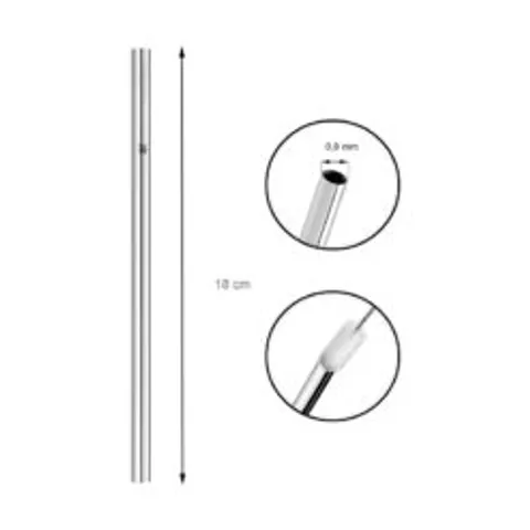 Bộ 6 ống hút cao cấp WMF Baric Cromargan với chổi rửa, thân thiện môi trường, bền đẹp, tiện dụng cho gia đình, cao 18cm