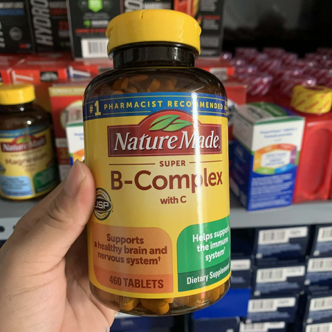 Vitamin B tổng hợp Nature Made Super B-Complex 460 viên - Hỗ trợ tăng cường sức khỏe và năng lượng hiệu quả