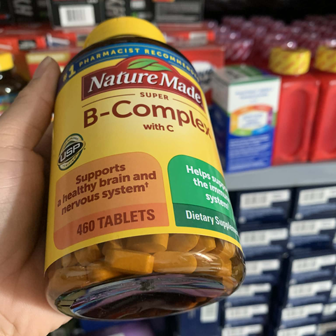 Vitamin B tổng hợp Nature Made Super B-Complex 460 viên - Hỗ trợ tăng cường sức khỏe và năng lượng hiệu quả