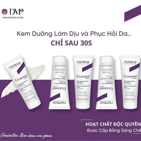 Kem phục hồi da NOREVA CICADIANE CREAM 40ML - Dưỡng ẩm sâu và làm dịu da nhờ kích ứng, phục hồi da nhạy cảm, an toàn cho trẻ em và người lớn