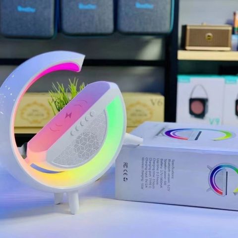 Loa Bluetooth LED RGB Chữ G - Thiết Kế Sang Trọng, Đèn Nháy Theo Nhạc, Âm Thanh Sống Động, Sạc Nhanh