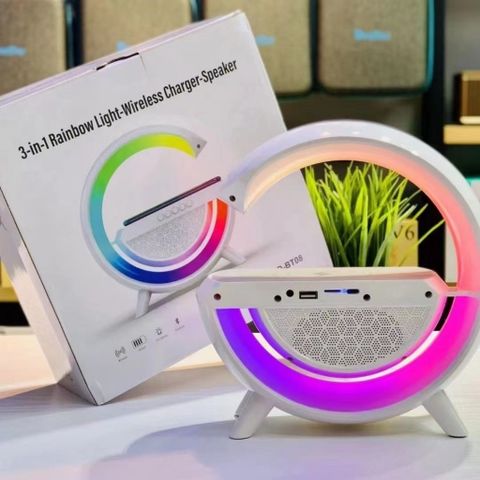 Loa Bluetooth LED RGB Chữ G - Thiết Kế Sang Trọng, Đèn Nháy Theo Nhạc, Âm Thanh Sống Động, Sạc Nhanh