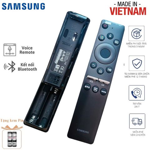 Điều khiển Remote TV SMART giọng nói VOICE cho Tivi Samsung - Hàng chính hãng, tặng pin, tương thích nhiều model