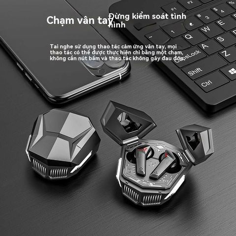 Tai nghe Bluetooth DX26 TWS - Tai nghe không dây chơi game, Bluetooth 5.5, Âm thanh Hi-Fi, Chế độ Game/Music, Ghép cặp tự động
