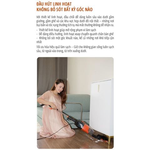 Máy Hút Bụi Cầm Tay miLife DX18 - Công Suất 800W, Lực Hút 21.000Pa, Thiết Kế 2 Trong 1 Với Đầu Lọc Turbo Cycle, Bảo Hành 12 Tháng
