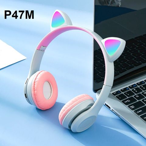 Tai Nghe Chụp Tai Bluetooth P47M Không Dây - Âm Bass Chất Lượng, Có Mic và Thẻ Nhớ - Nghe Nhạc Tuyệt Vời, Thiết Kế Độc Đáo