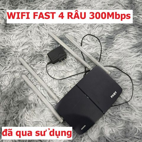 Bộ Phát Wifi Hàng Cũ FAST Router 4 Râu - Tốc Độ 300Mbps, Phát Sóng Mạnh, Cài Đặt Dễ Dàng, Sử Dụng Ngay
