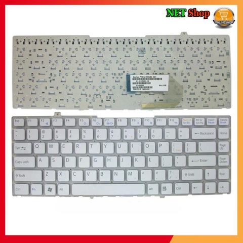 Bàn Phím Laptop Sony Vaio VPC-CW Trắng - Độ Nhạy Cao, Không Liệt Phím, Chữ Khắc Lazer, Bảo Hành 1 Năm