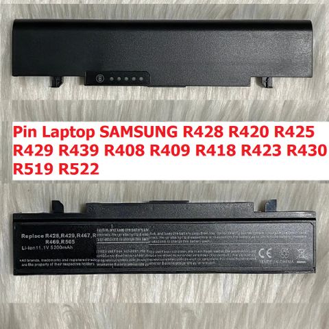 Pin Laptop Samsung 4400mAh/5200mAh - Thay thế cho R428 R420 R425 R429 R439 R408 R409 R418 R423 R430 R519 R522, 6 Cell, 11.1V