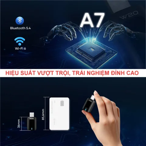 VIETMAP W20 - Thiết Bị Chuyển Đổi CarPlay/Android Auto Không Dây - Quà Tặng 1 Tháng Vietmap Live Pro, Kết Nối Siêu Nhanh