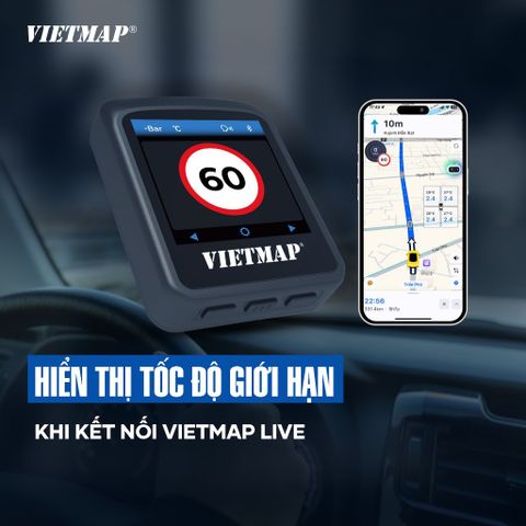 Cảm Biến Áp Suất Lốp VIETMAP TW50 - TPMS Thông Minh, Cảnh Báo Giọng Nói Tiếng Việt, Hiển Thị Tốc Độ Giới Hạn, An Toàn Tối Ưu Cho Ô Tô