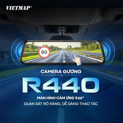 Camera Hành Trình Vietmap R440 - Ghi Hình 4K Siêu Nét, Cảnh Báo Giao Thông Thông Minh, Điều Khiển Bằng Giọng Nói, GPS & Wi-Fi 6