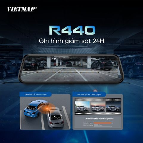 Camera Hành Trình Vietmap R440 - Ghi Hình 4K Siêu Nét, Cảnh Báo Giao Thông Thông Minh, Điều Khiển Bằng Giọng Nói, GPS & Wi-Fi 6