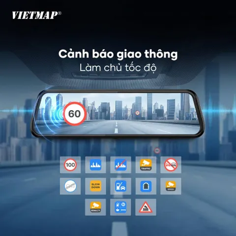 Camera Hành Trình Vietmap R440 - Ghi Hình 4K Siêu Nét, Cảnh Báo Giao Thông Thông Minh, Điều Khiển Bằng Giọng Nói, GPS & Wi-Fi 6