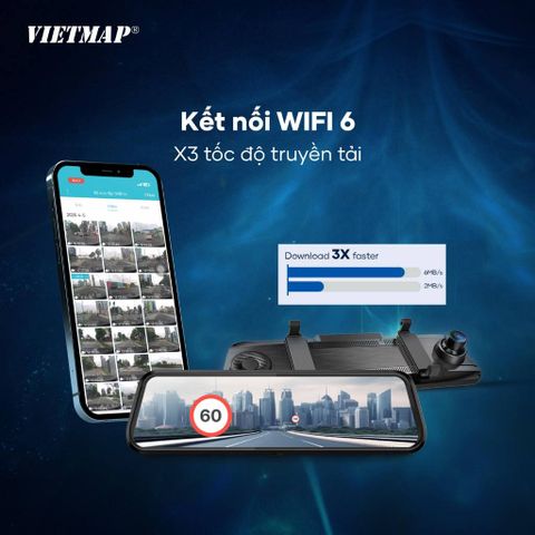 Camera Hành Trình Vietmap R440 - Ghi Hình 4K Siêu Nét, Cảnh Báo Giao Thông Thông Minh, Điều Khiển Bằng Giọng Nói, GPS & Wi-Fi 6