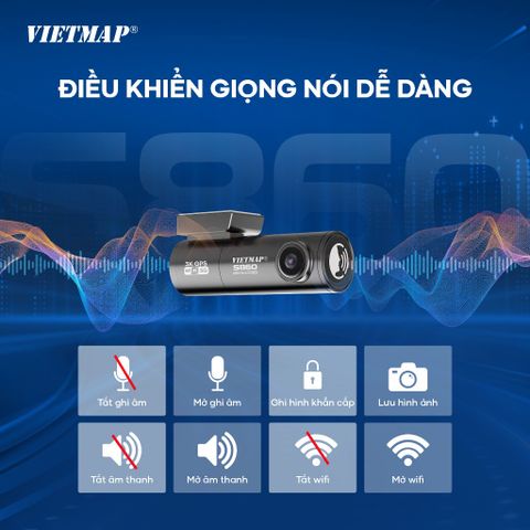 Camera Hành Trình VIETMAP S860 - An Toàn Với Ghi Hình 3K Trước & Full HD Sau, Cảnh Báo Giao Thông Thông Minh, Thiết Kế Nhỏ Gọn 2025