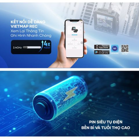 Camera Hành Trình Vietmap S720 4K - Ghi Hình Ban Ngày Ban Đêm, Cảnh Báo Giao Thông Thông Minh, Điều Khiển Bằng Giọng Nói, Quà Tặng Thẻ Nhớ 64GB