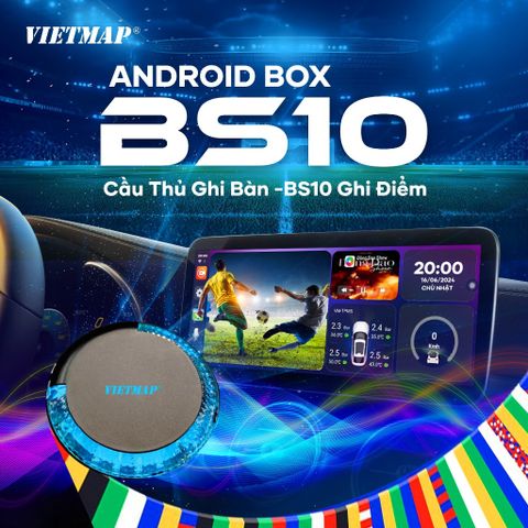 Android Box Ô Tô Vietmap BS10 - Nâng Cấp Màn Hình DVD Thông Minh, Dẫn Đường Vietmap Live, Kết Nối Carplay & Android Auto Không Dây
