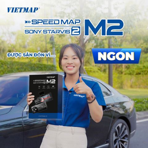 Camera Hành Trình Vietmap Speedmap M2 - Thông Minh, Ghi Hình 2K, Cảnh Báo Giao Thông Trực Tiếp, 4G & Wi-Fi, Giám Sát An Toàn 24/7