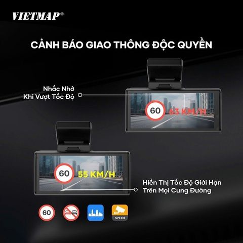 Camera Hành Trình Vietmap Speedmap M2 - Thông Minh, Ghi Hình 2K, Cảnh Báo Giao Thông Trực Tiếp, 4G & Wi-Fi, Giám Sát An Toàn 24/7