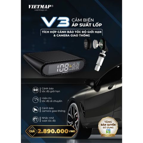 Cảm Biến Áp Suất Lốp TPMS Bluetooth Vietmap BT10 - Giải Pháp Theo Dõi Nhiệt Độ và Áp Suất An Toàn Cho Xe Hơi