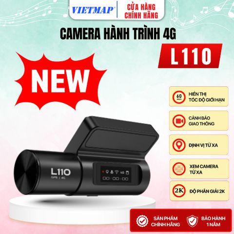 Camera Hành Trình Vietmap L110 - Giám Sát 24/7, Kết Nối 4G và Lưu Trữ Đám Mây, Chất Lượng 2K Với Cảnh Báo Giao Thông Bằng Giọng Nói