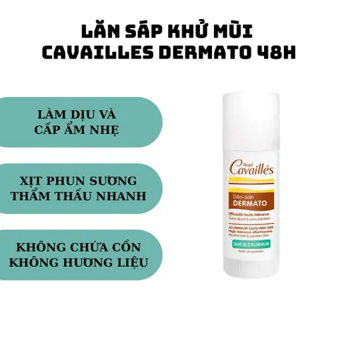 Lăn Khử Mùi Rogé Ca vaillès 48H - Dành Cho Da Nhạy Cảm, Dịu Nhẹ, Không Cồn, Khô Thoáng, Sáp Mịn 40ml