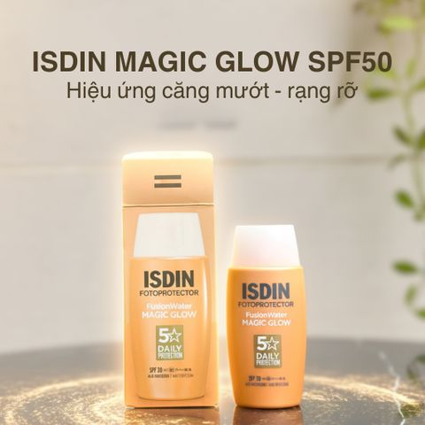 Kem Chống Nắng IS DIN Fusion Water Magic Glow SPF50+ 50ml - Hiệu Ứng Da Rạng Rỡ, Mỏng Nhẹ, Chống Tia UVA/UVB An Toàn